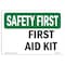 Signmission OSHA SAFETY FIRST, 7" Height, Decal, 10" x 7", Landscape, OS-SF-D-710-L-10801 OS-SF-D-710-L-10801 - alternate 1